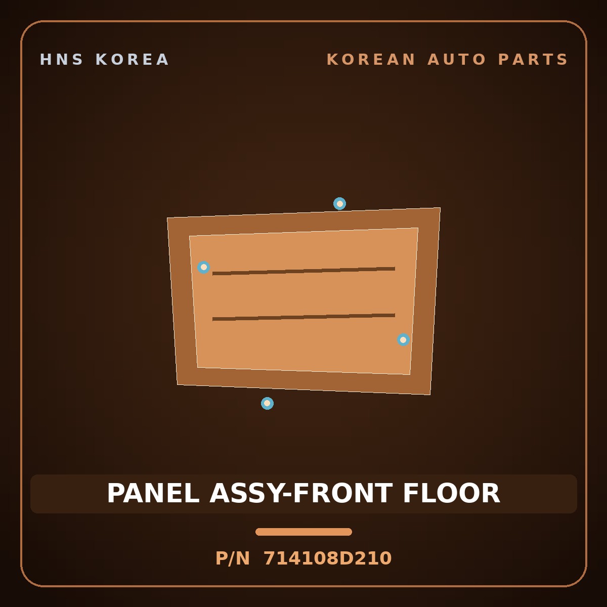 Genuine Mobis PANEL ASSY-FRONT FLOOR 714108D210 for Express 2006 HNS Parts Korea