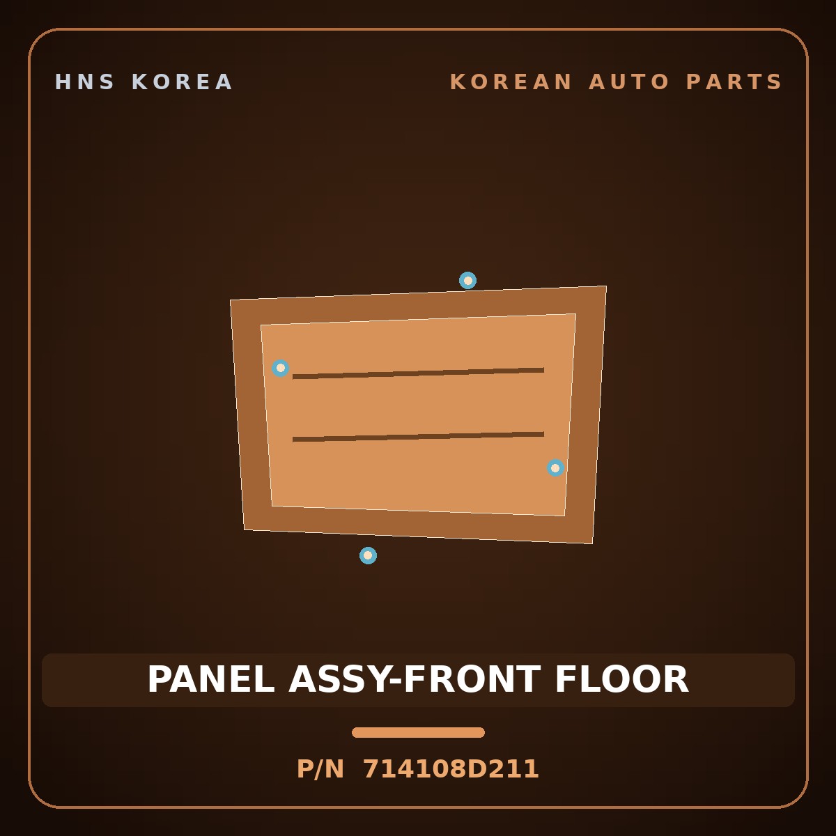 Genuine Mobis PANEL ASSY-FRONT FLOOR 714108D211 for Express 2006 HNS Parts Korea