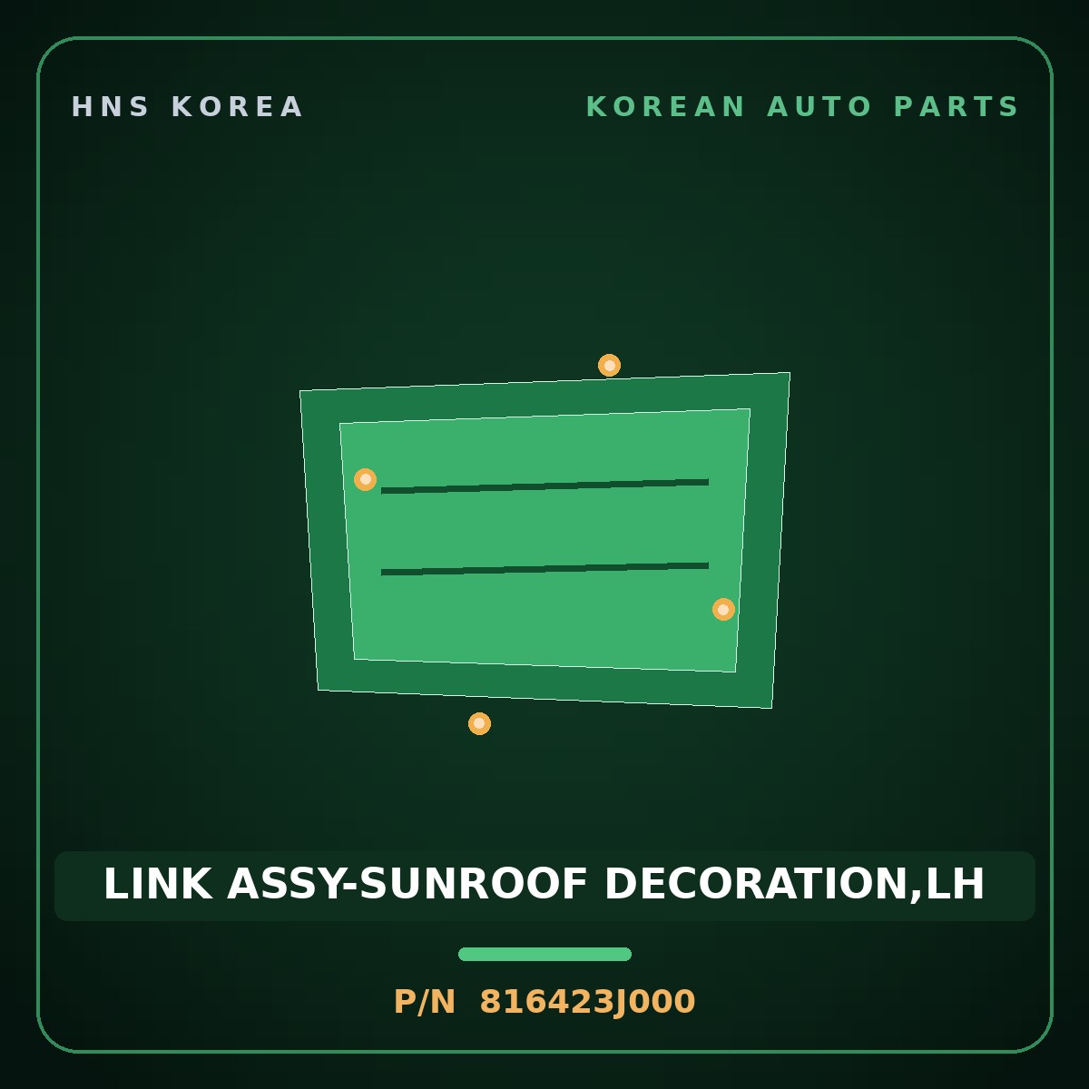 Genuine Mobis LINK ASSY-SUNROOF DECORATION,LH 816423J000 for Veracruz 2006 HNS Parts Korea