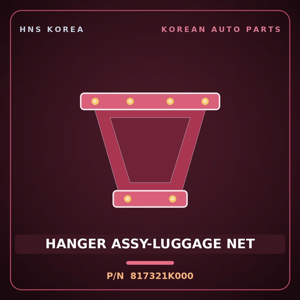 Genuine Mobis HANGER ASSY-LUGGAGE NET 817321K000 for K3 2012 HNS Parts Korea