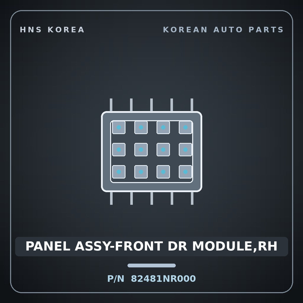 Genuine Mobis PANEL ASSY-FRONT DR MODULE,RH 82481NR000 for Tucson 2026 HNS Parts Korea
