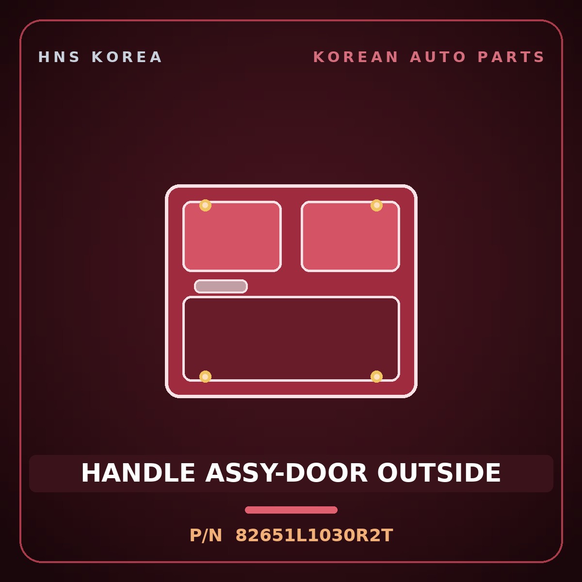 Genuine Mobis HANDLE ASSY-DOOR OUTSIDE 82651L1030R2T for Sonata 2019 HNS Parts Korea