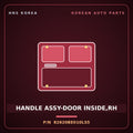 Genuine Mobis HANDLE ASSY-DOOR INSIDE,RH 82620BE010LS5 for Kona 2023 HNS Parts Korea