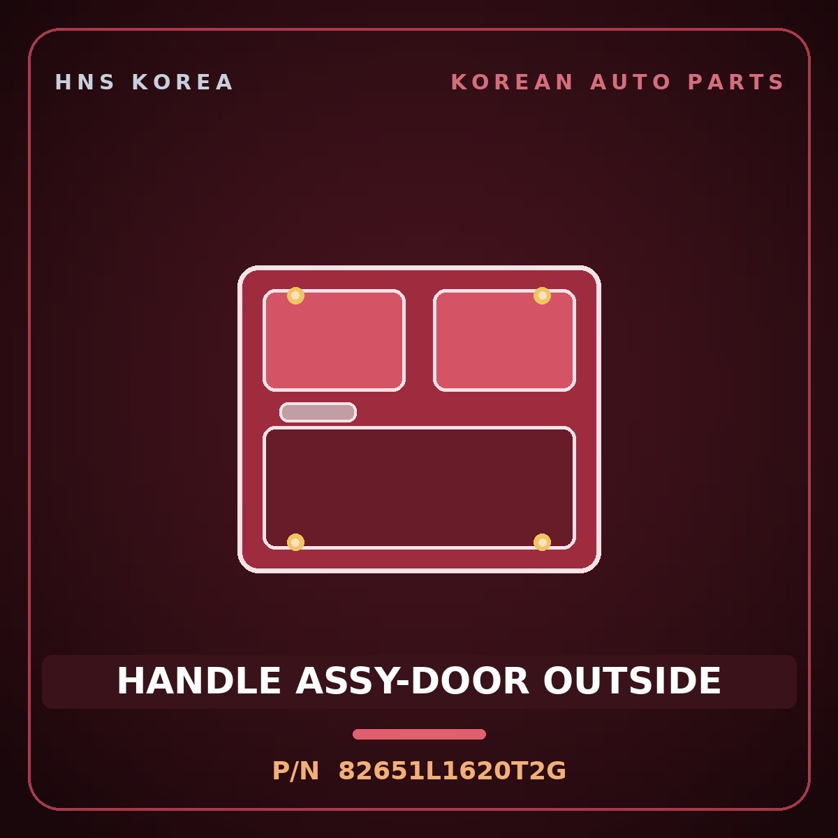 Genuine Mobis HANDLE ASSY-DOOR OUTSIDE 82651L1620T2G for Sonata 2023 HNS Parts Korea