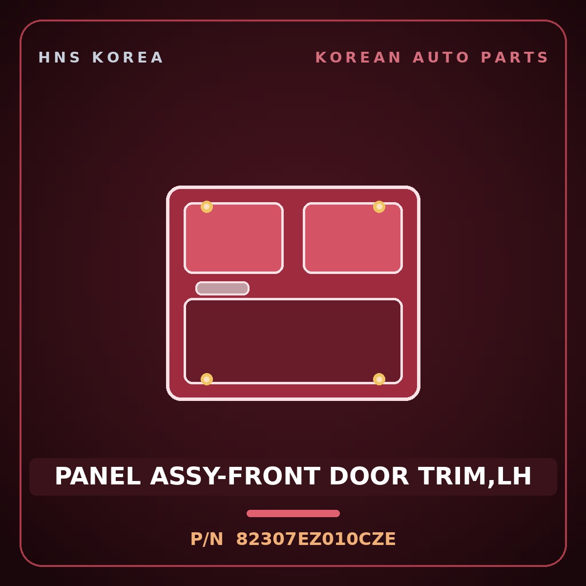 Genuine Mobis PANEL ASSY-FRONT DOOR TRIM,LH 82307EZ010CZE for EV4 2024 HNS Parts Korea