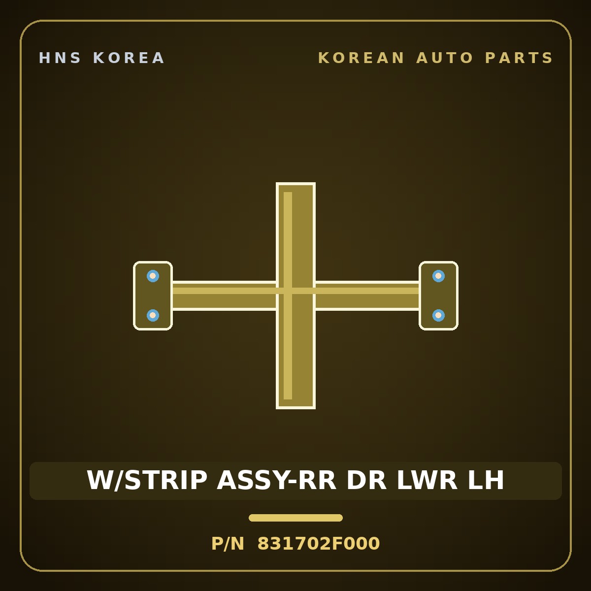 Genuine Mobis W/STRIP ASSY-RR DR LWR LH 831702F000 for Cerato 2003 HNS Parts Korea