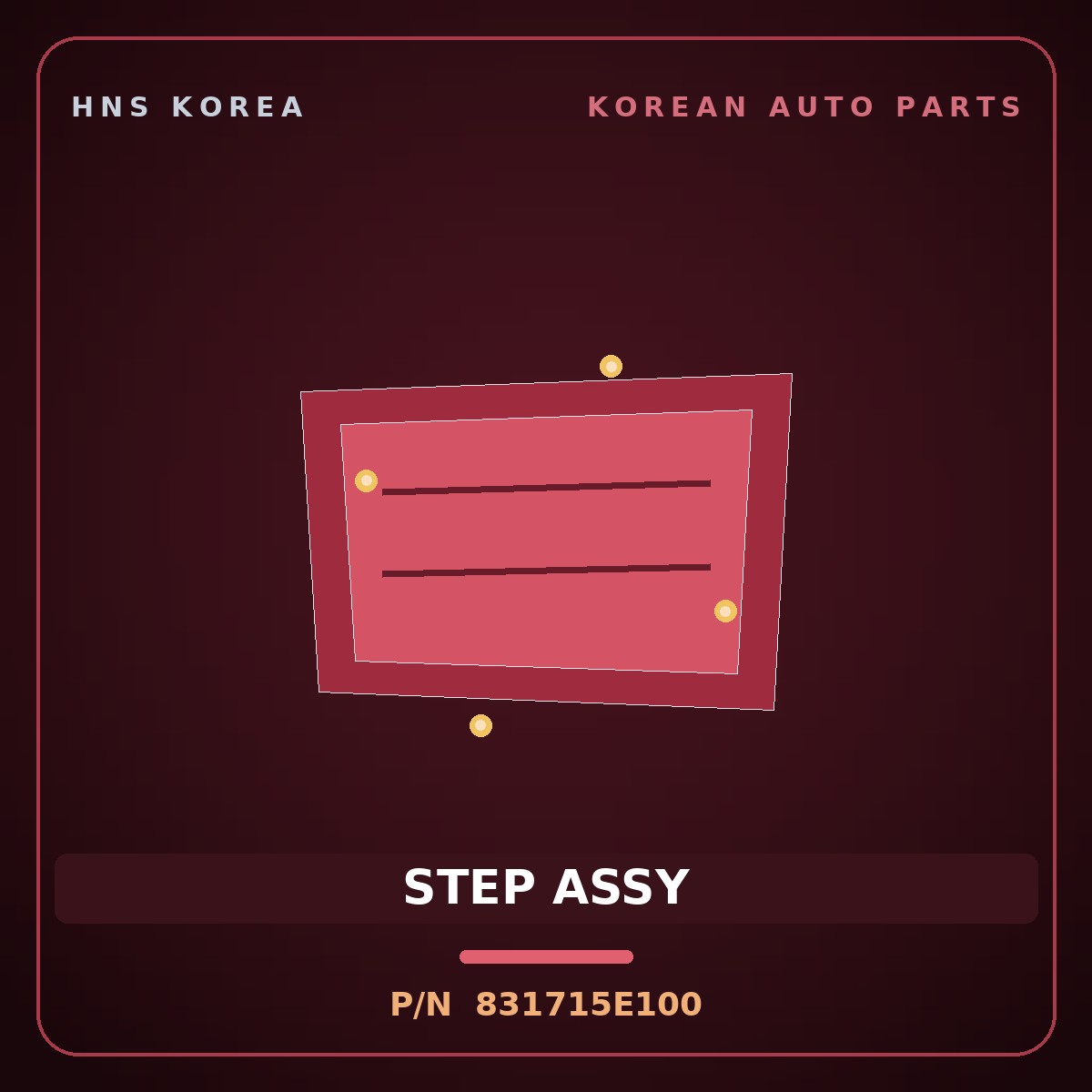 Genuine Mobis STEP ASSY 831715E100 for Global 900 2003 HNS Parts Korea