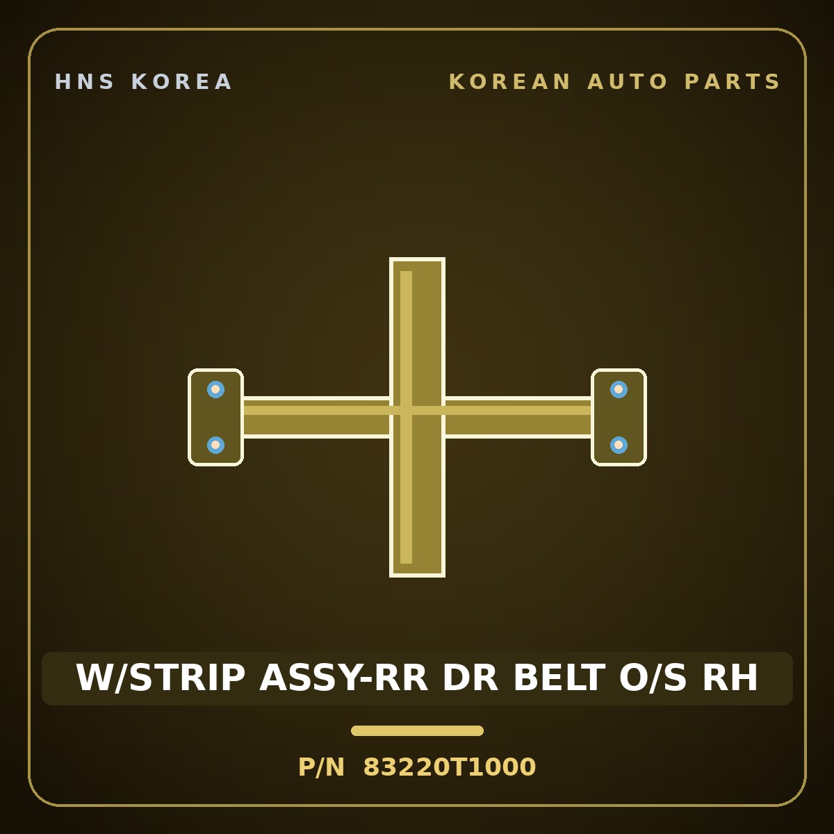 Genuine Mobis W/STRIP ASSY-RR DR BELT O/S RH 83220T1000 for G80 2020 HNS Parts Korea