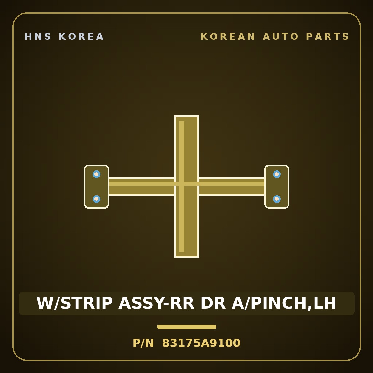 Genuine Mobis W/STRIP ASSY-RR DR A/PINCH,LH 83175A9100 for Carnival 2014 HNS Parts Korea