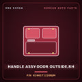Genuine Mobis HANDLE ASSY-DOOR OUTSIDE,RH 82661T1220BJM for Genesis GV70 2021 HNS Parts Korea
