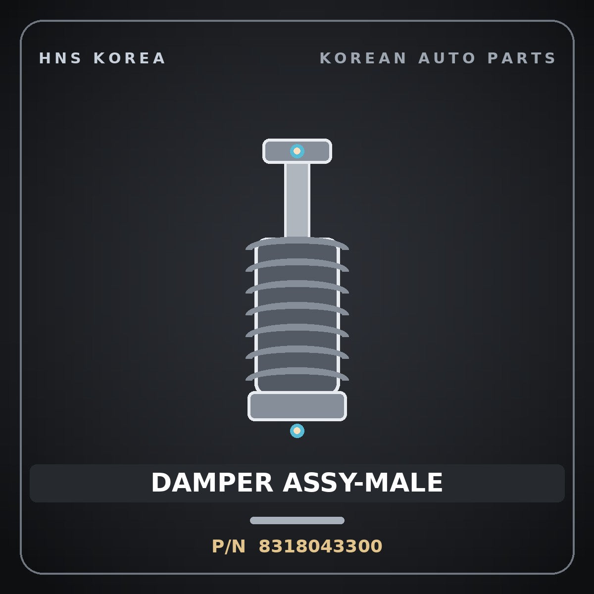 Genuine Mobis DAMPER ASSY-MALE 8318043300 for Grace 1995 HNS Parts Korea