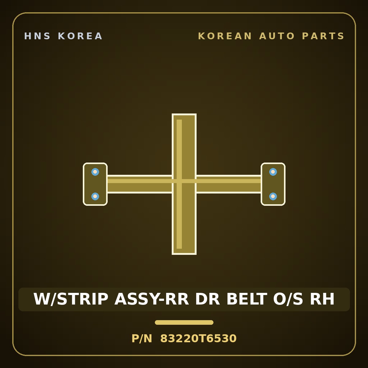 Genuine Mobis W/STRIP ASSY-RR DR BELT O/S RH 83220T6530 for Genesis GV80 2024 HNS Parts Korea