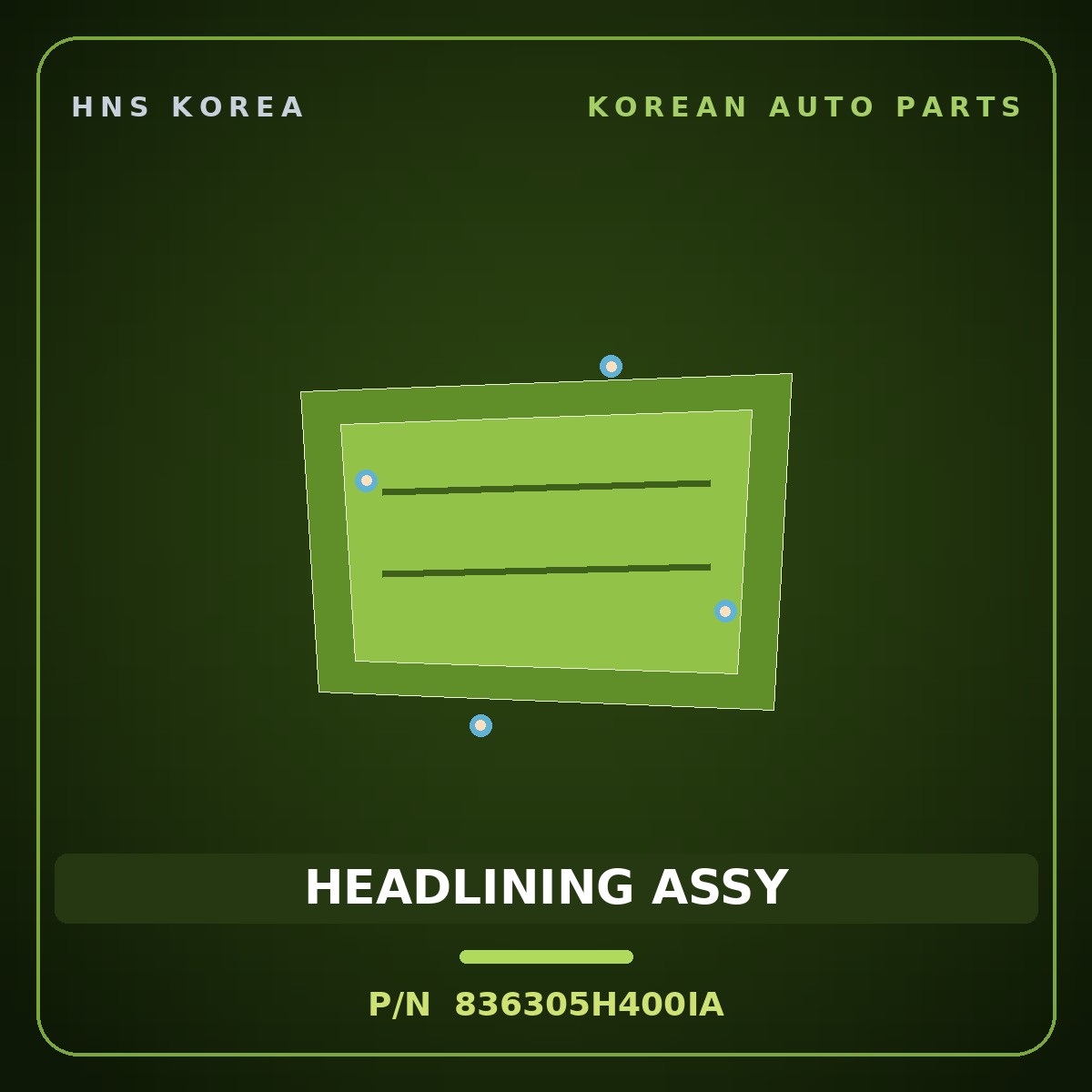 Genuine Mobis HEADLINING ASSY 836305H400IA for Mighty 1998 HNS Parts Korea