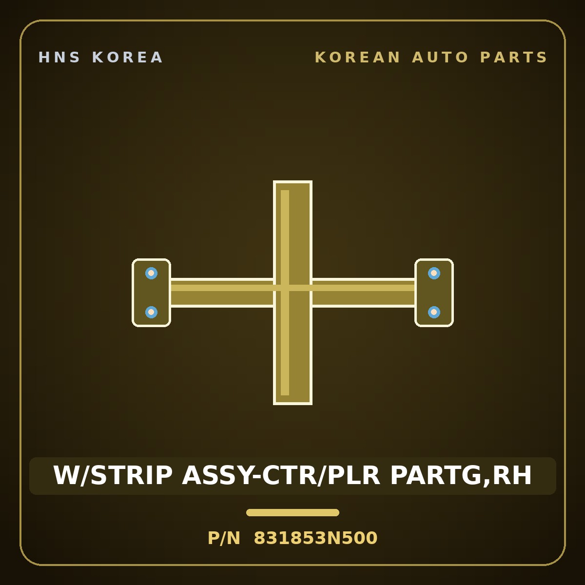Genuine Mobis W/STRIP ASSY-CTR/PLR PARTG,RH 831853N500 for Equus 2008 HNS Parts Korea