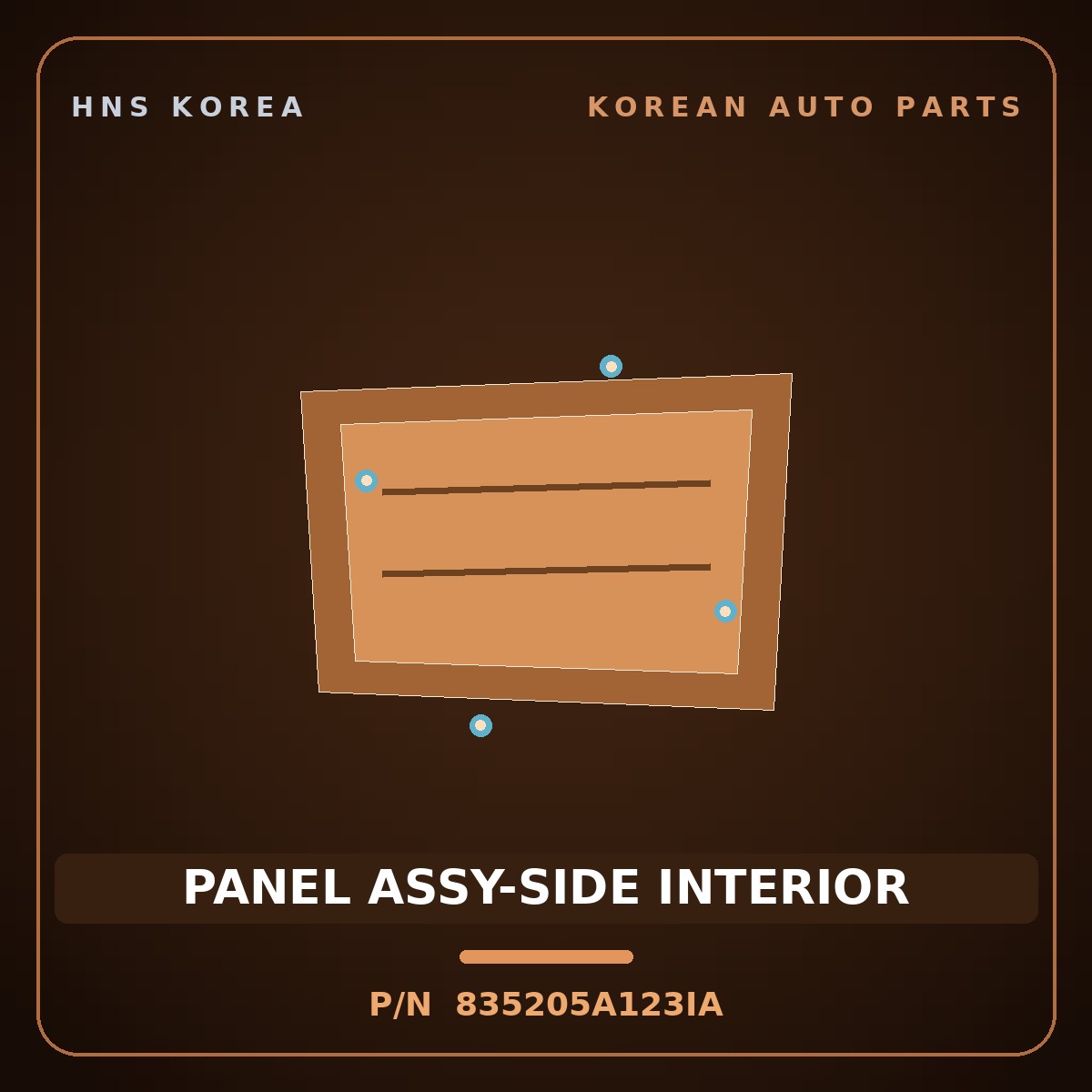 Genuine Mobis PANEL ASSY-SIDE INTERIOR 835205A123IA for County 2004 HNS Parts Korea