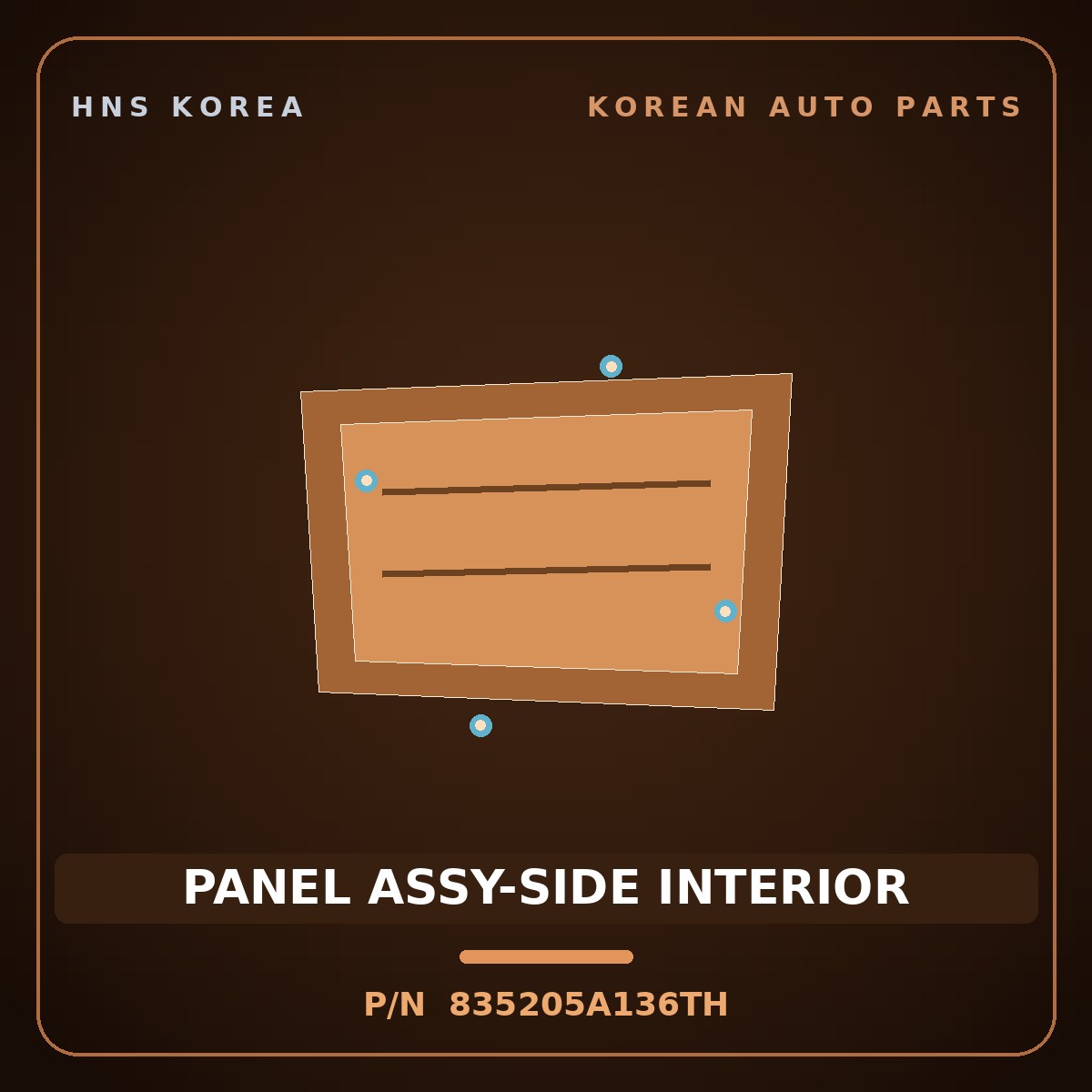 Genuine Mobis PANEL ASSY-SIDE INTERIOR 835205A136TH for County 1998 HNS Parts Korea