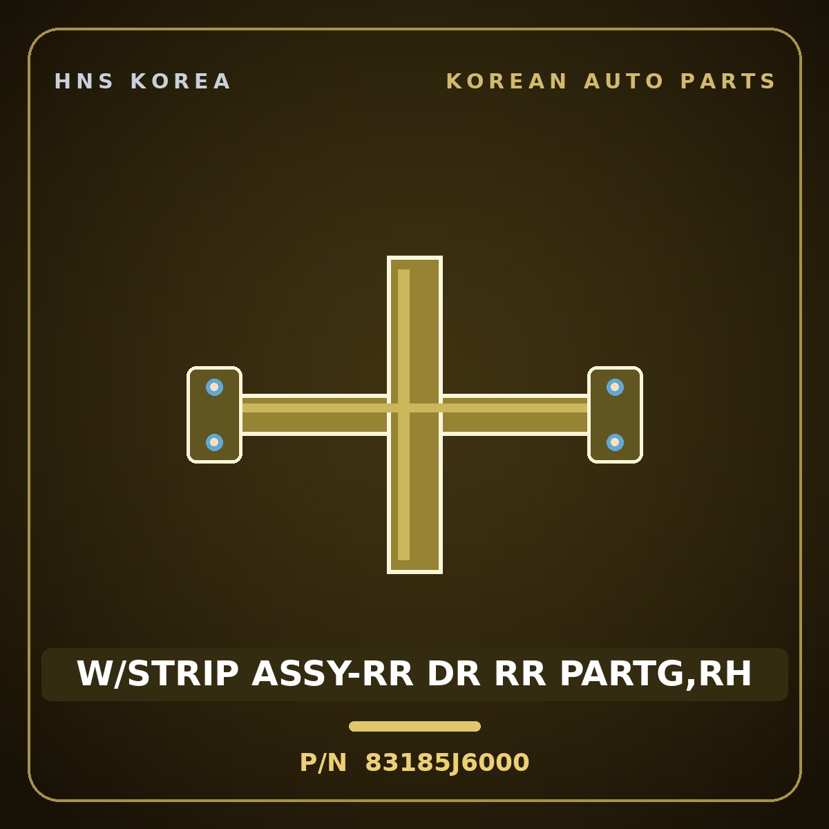 Genuine Mobis W/STRIP ASSY-RR DR RR PARTG,RH 83185J6000 for K9 2021 HNS Parts Korea