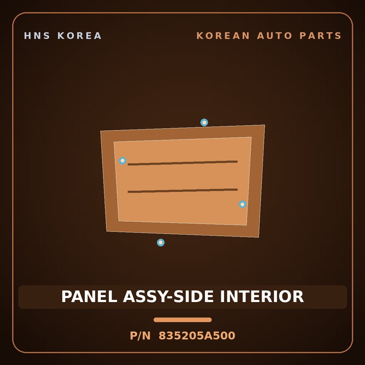 Genuine Mobis PANEL ASSY-SIDE INTERIOR 835205A500 for County 2004 HNS Parts Korea