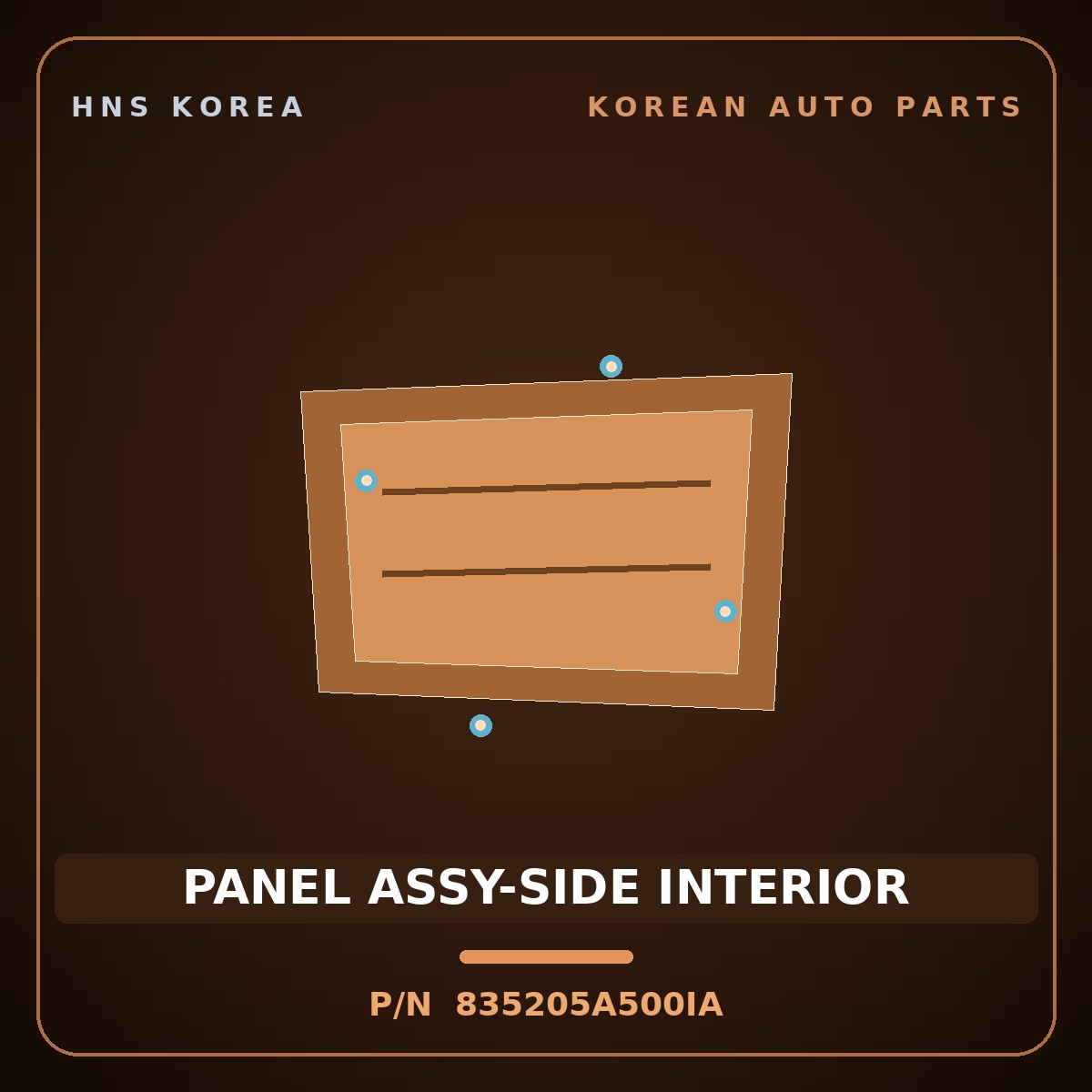 Genuine Mobis PANEL ASSY-SIDE INTERIOR 835205A500IA for County 2008 HNS Parts Korea