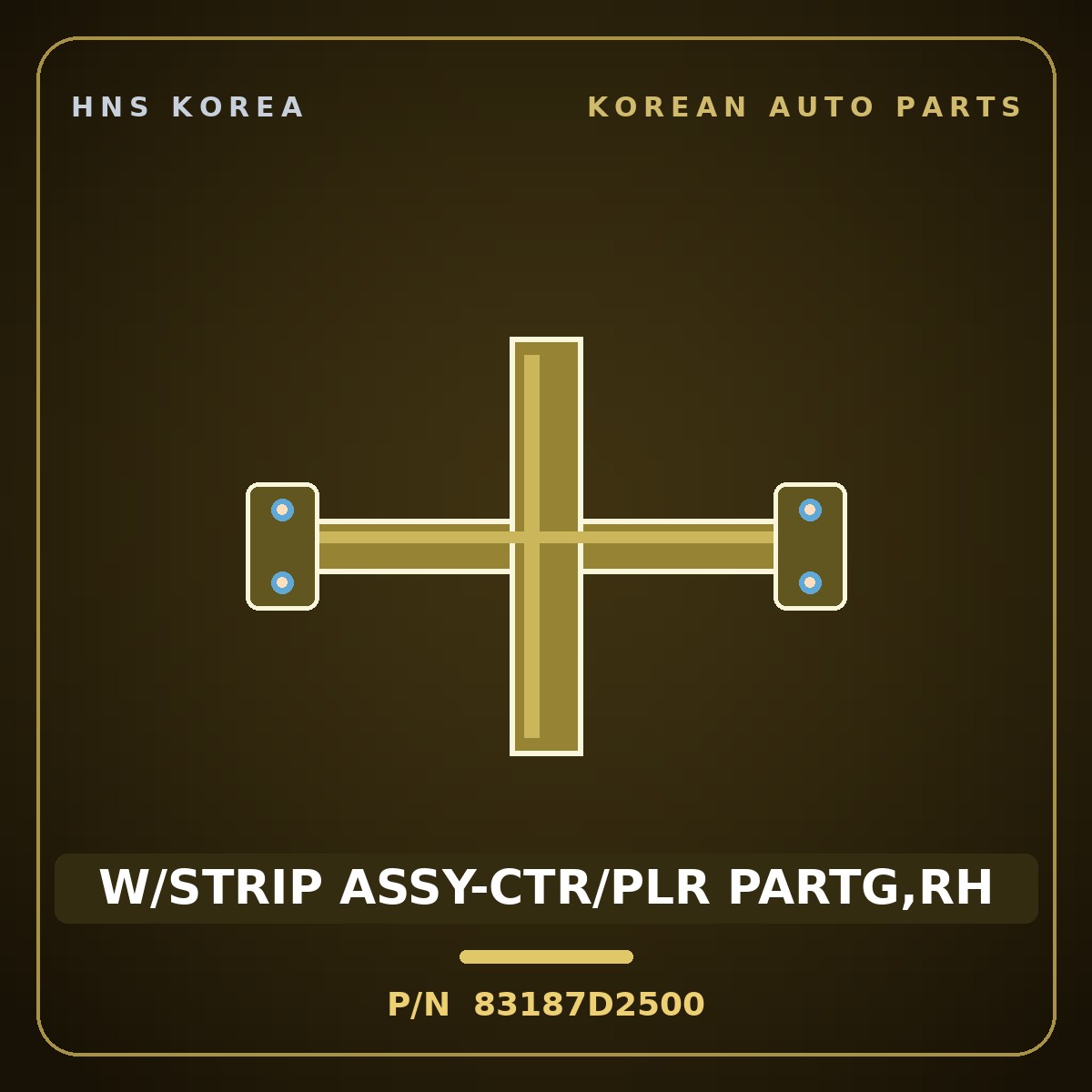 Genuine Mobis W/STRIP ASSY-CTR/PLR PARTG,RH 83187D2500 for G90 2016 HNS Parts Korea