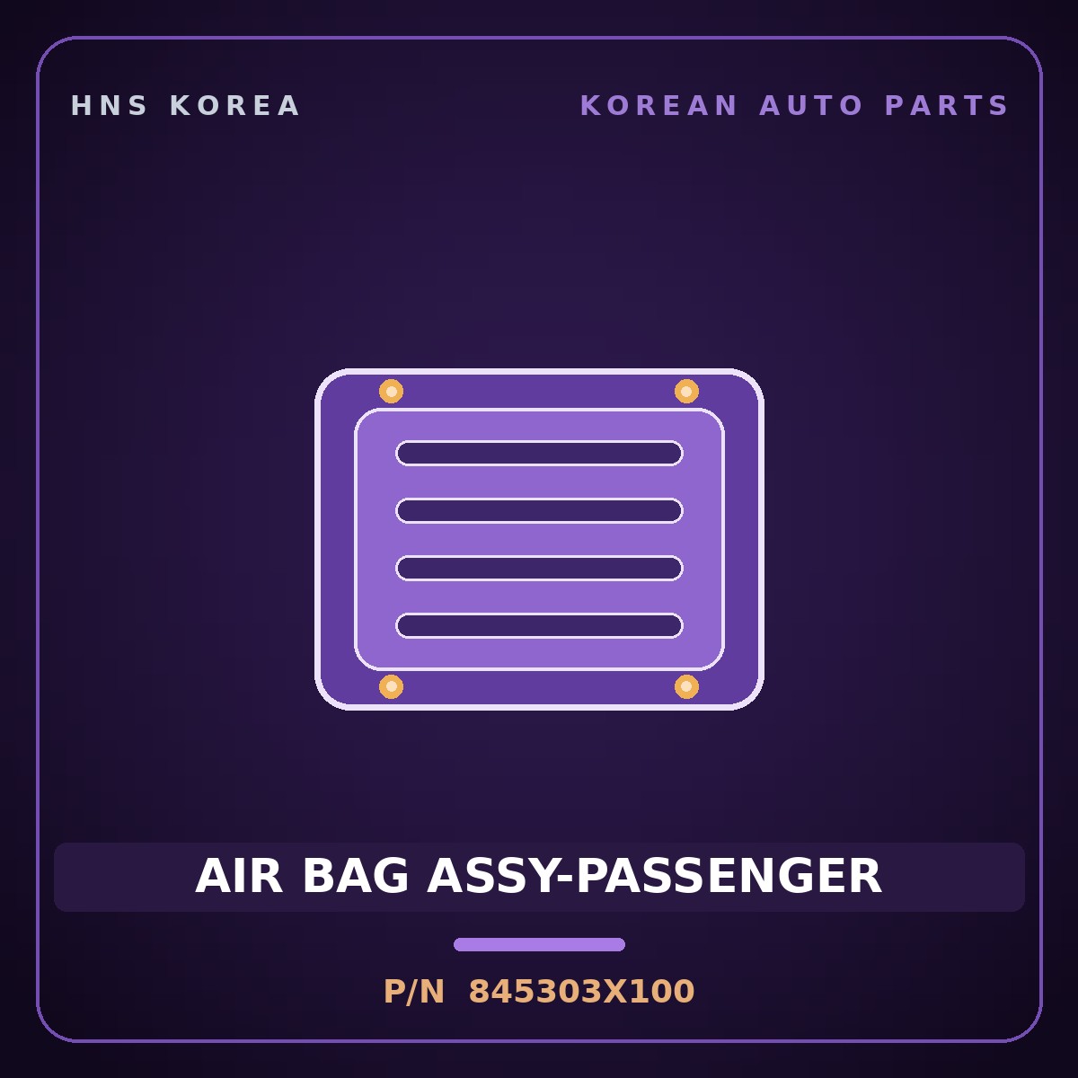 Genuine Mobis AIR BAG ASSY-PASSENGER 845303X100 for Elantra 2011 HNS Parts Korea