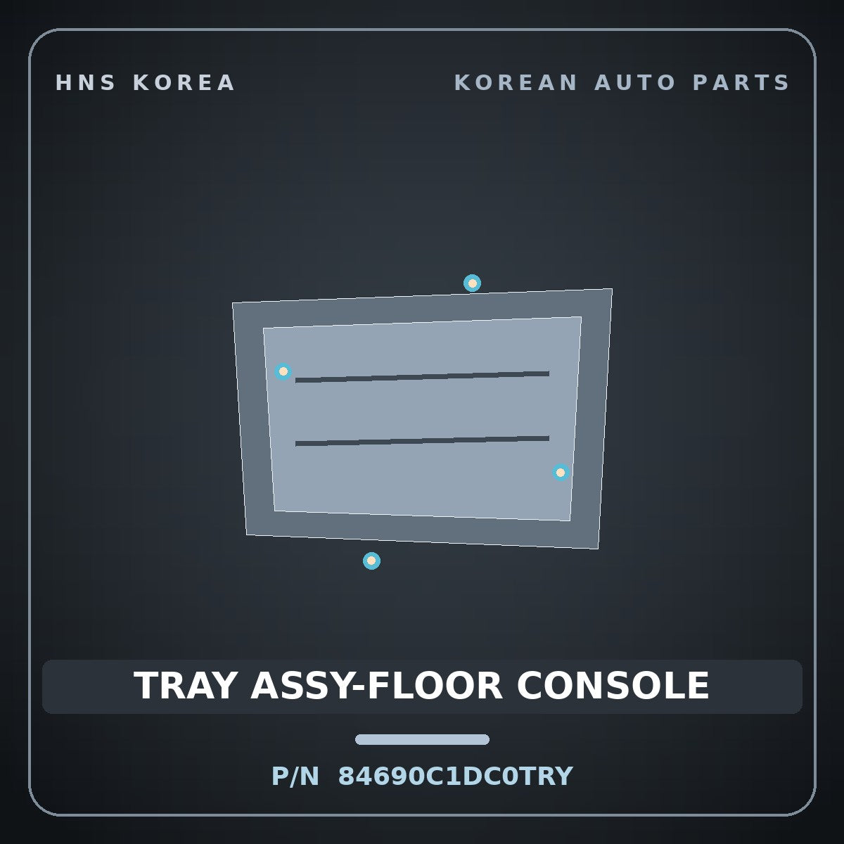 Genuine Mobis TRAY ASSY-FLOOR CONSOLE 84690C1DC0TRY for Sonata 2017 HNS Parts Korea