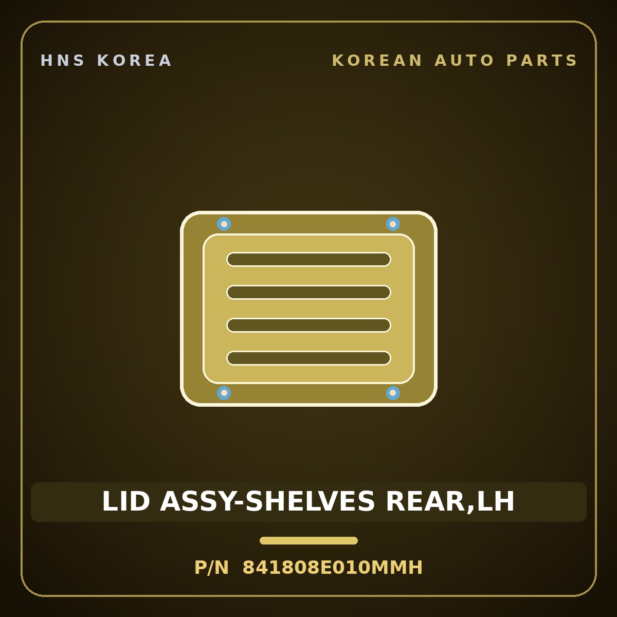 Genuine Mobis LID ASSY-SHELVES REAR,LH 841808E010MMH for Express 2019 HNS Parts Korea
