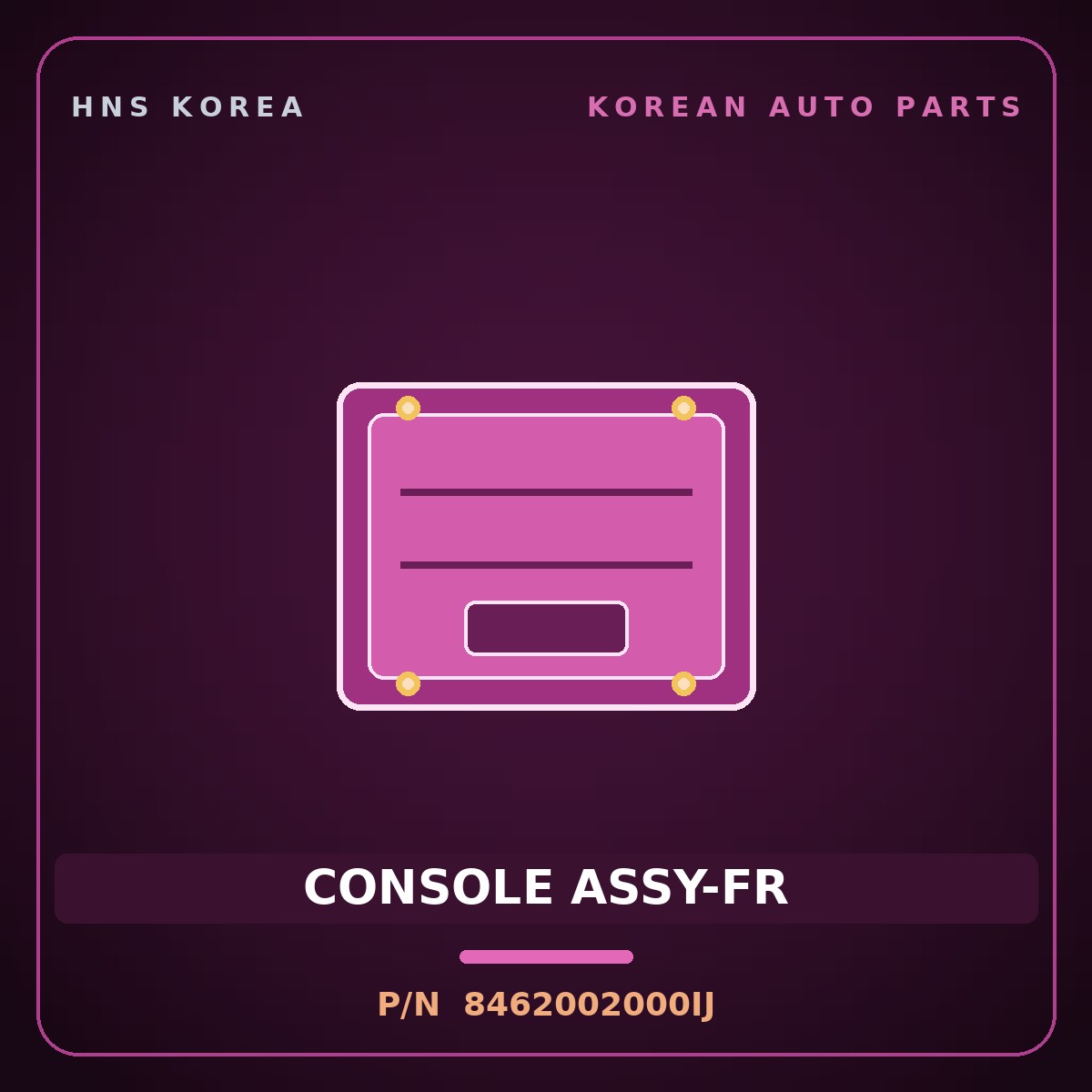 Genuine Mobis CONSOLE ASSY-FR 8462002000IJ for Atos 1998 HNS Parts Korea