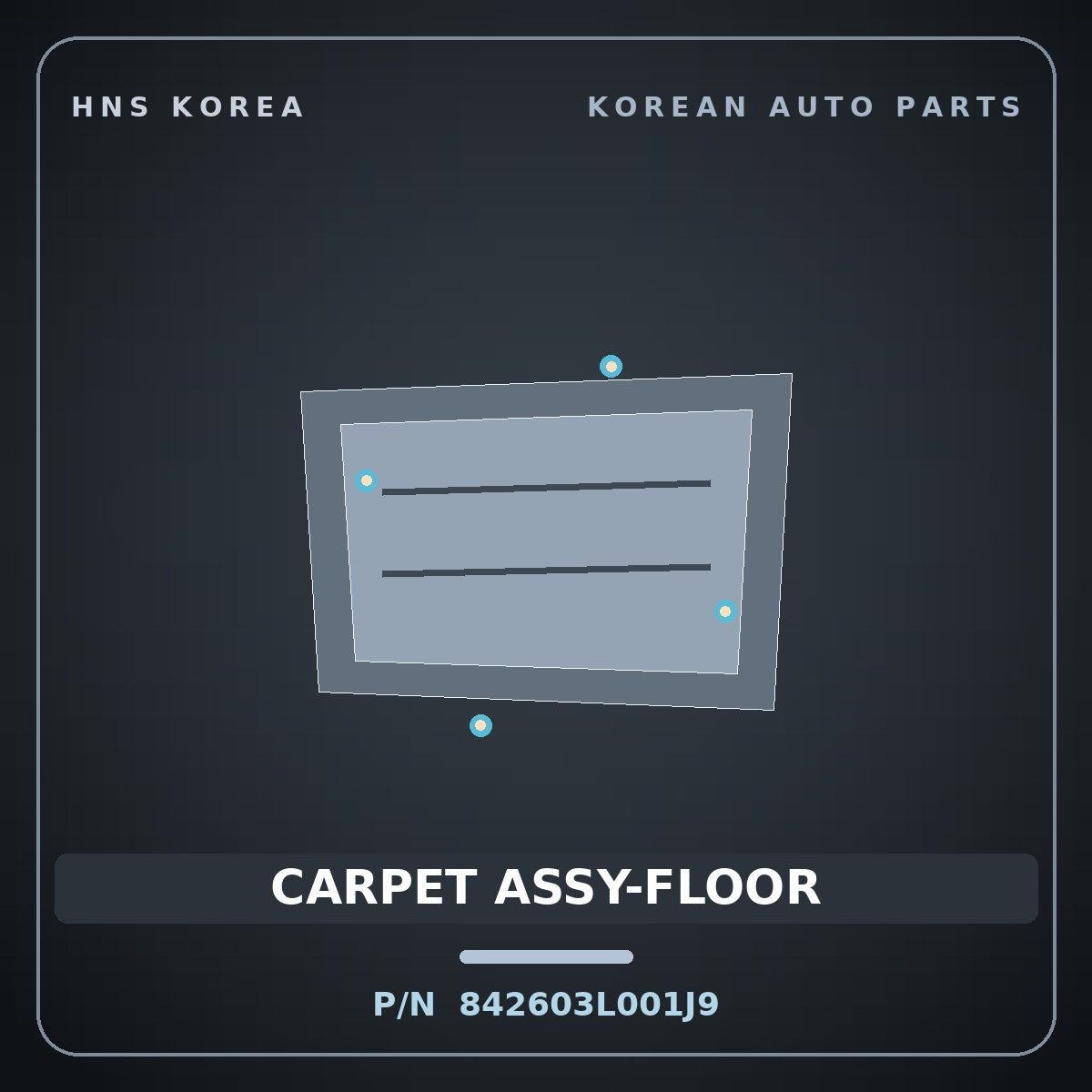 Genuine Mobis CARPET ASSY-FLOOR 842603L001J9 for Grandeur 2005 HNS Parts Korea