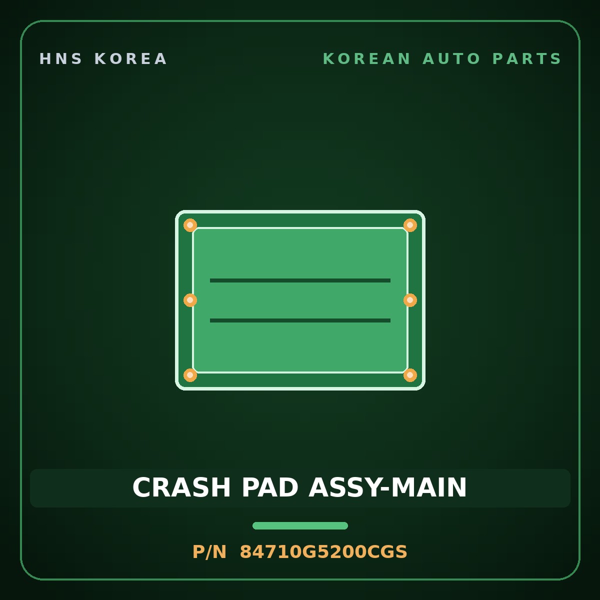Genuine Mobis CRASH PAD ASSY-MAIN 84710G5200CGS for Niro 2016 HNS Parts Korea