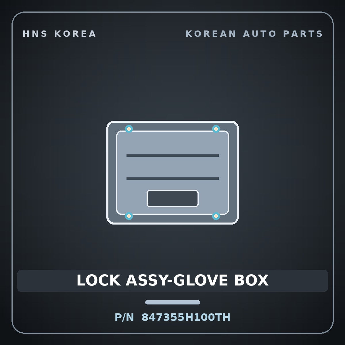 Genuine Mobis LOCK ASSY-GLOVE BOX 847355H100TH for Mighty 1998 HNS Parts Korea