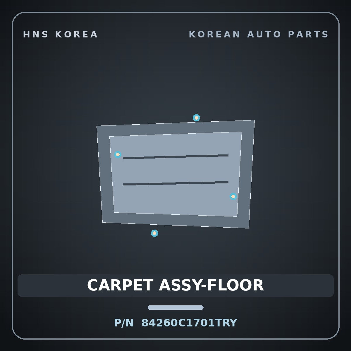 Genuine Mobis CARPET ASSY-FLOOR 84260C1701TRY for Sonata 2017 HNS Parts Korea