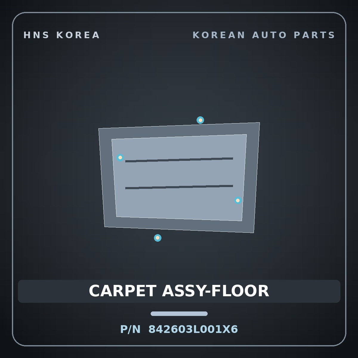 Genuine Mobis CARPET ASSY-FLOOR 842603L001X6 for Grandeur 2005 HNS Parts Korea