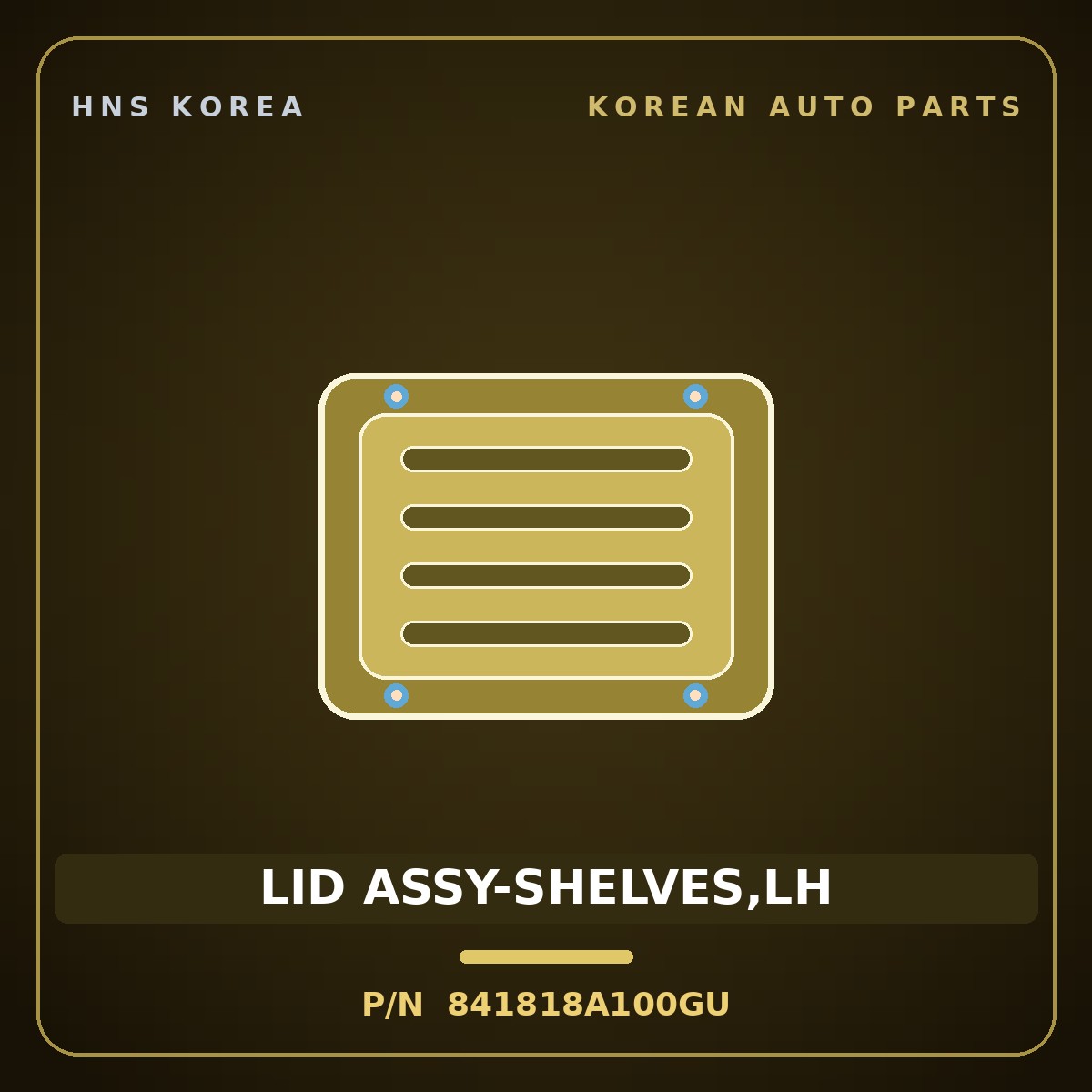Genuine Mobis LID ASSY-SHELVES,LH 841818A100GU for Aero Queen 1995 HNS Parts Korea
