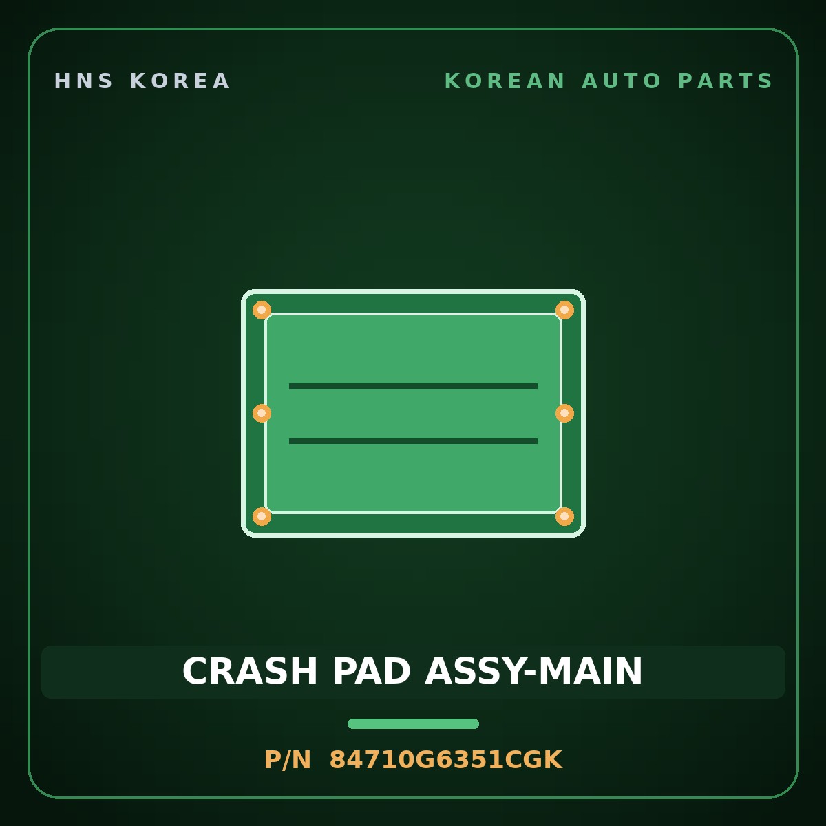 Genuine Mobis CRASH PAD ASSY-MAIN 84710G6351CGK for Morning 2020 HNS Parts Korea