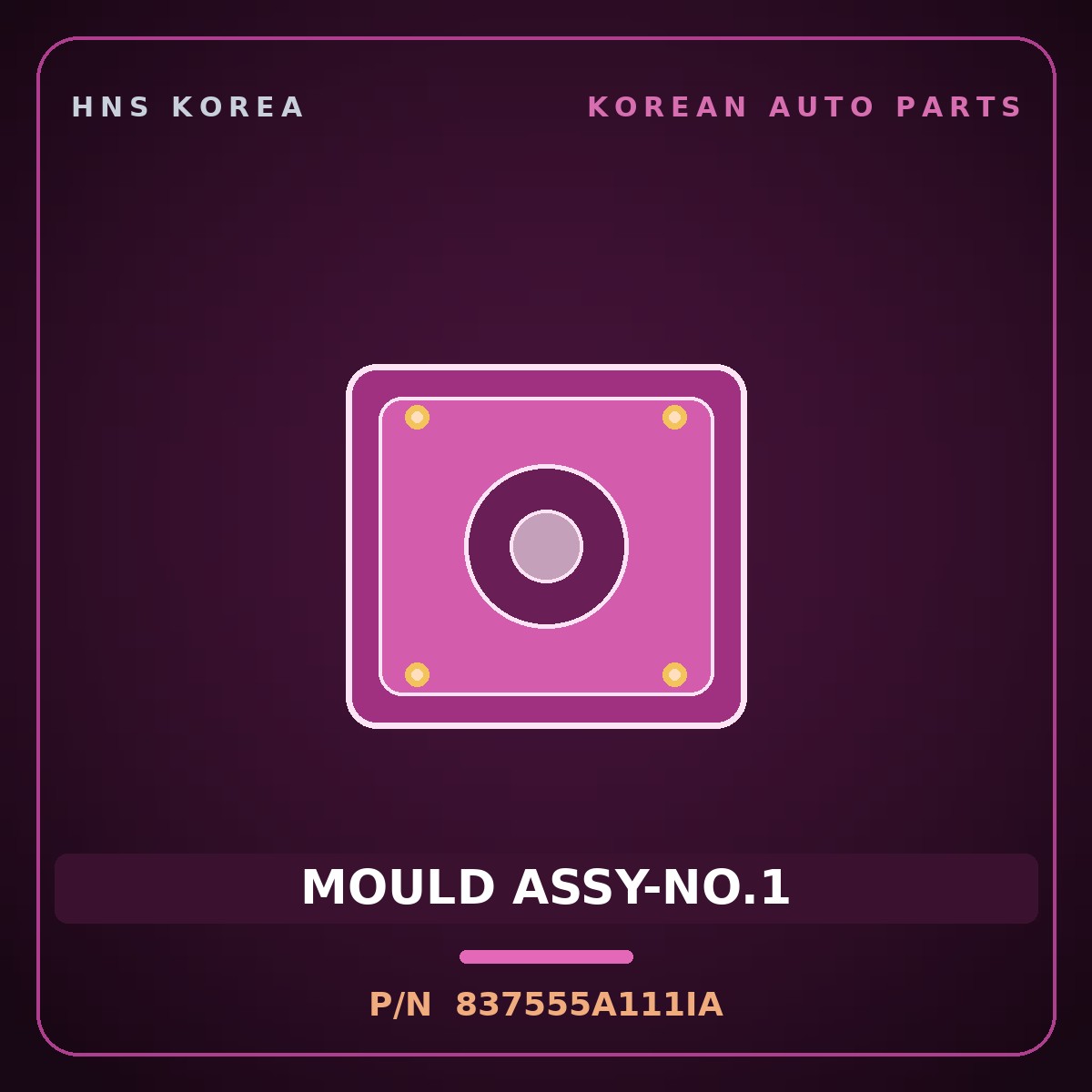 Genuine Mobis MOULD ASSY-NO.1 837555A111IA for County 1998 HNS Parts Korea
