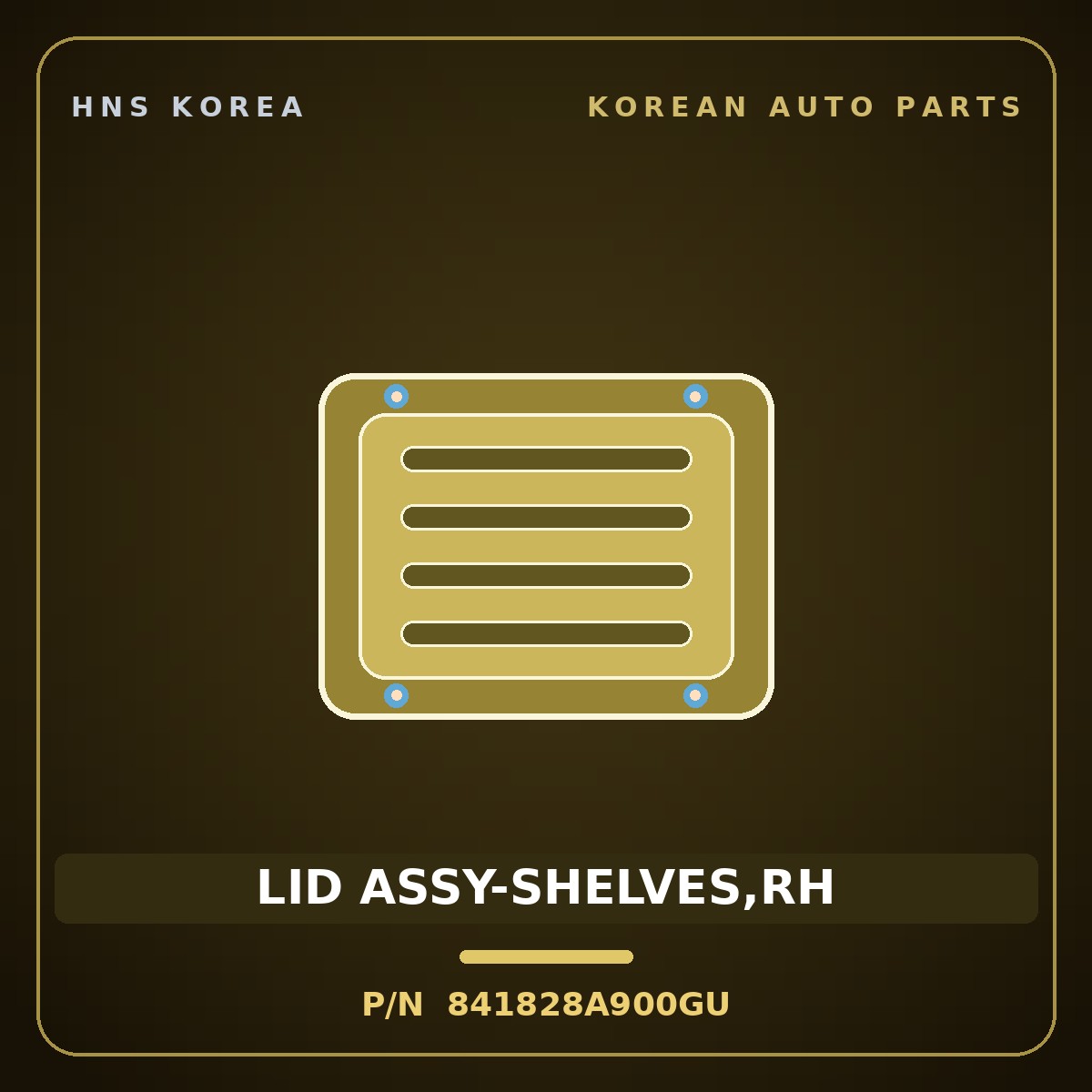 Genuine Mobis LID ASSY-SHELVES,RH 841828A900GU for Aero Queen 1995 HNS Parts Korea