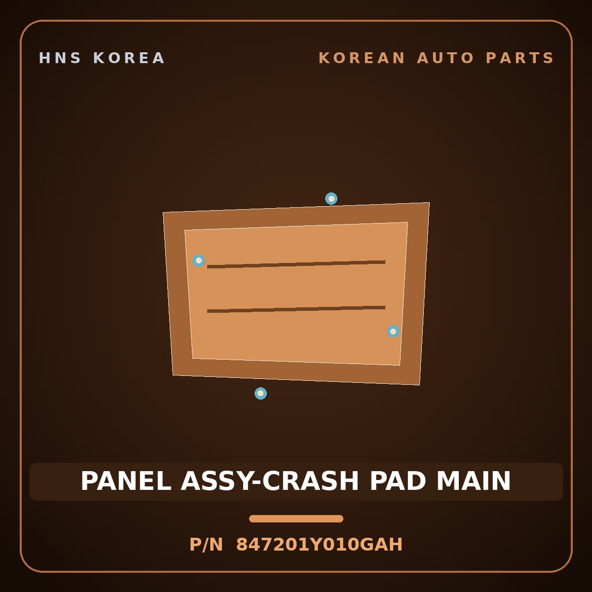 Genuine Mobis PANEL ASSY-CRASH PAD MAIN 847201Y010GAH for Morning 2011 HNS Parts Korea