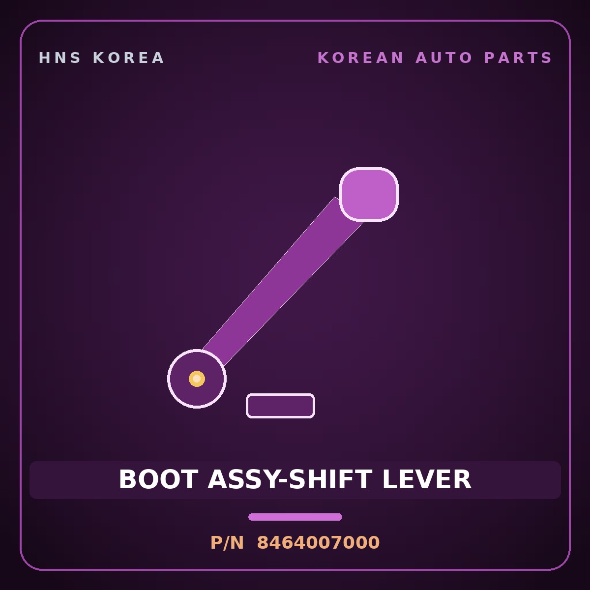 Genuine Mobis BOOT ASSY-SHIFT LEVER 8464007000 for Morning 2004 HNS Parts Korea