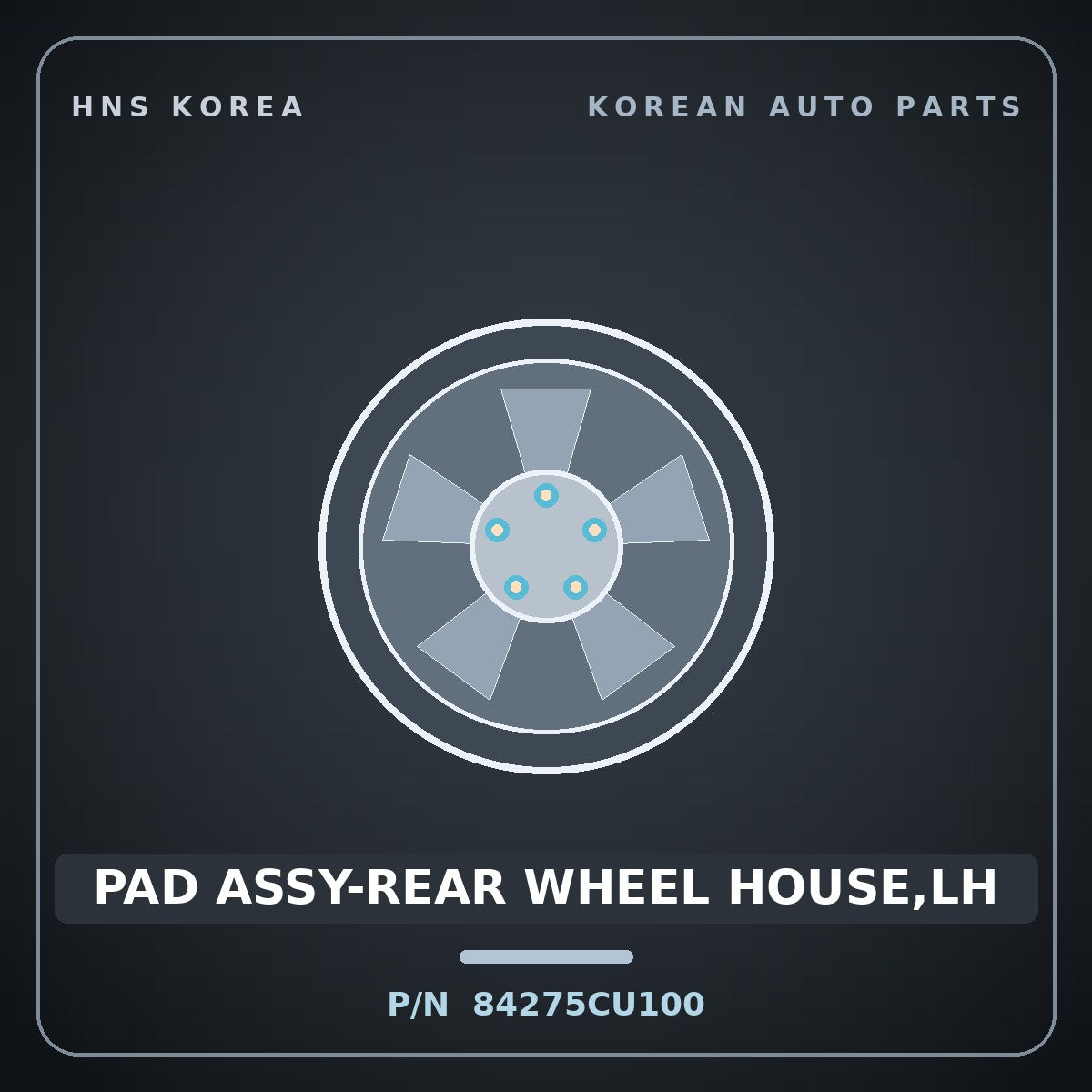 Genuine Mobis PAD ASSY-REAR WHEEL HOUSE,LH 84275CU100 for Genesis GV60 2025 HNS Parts Korea