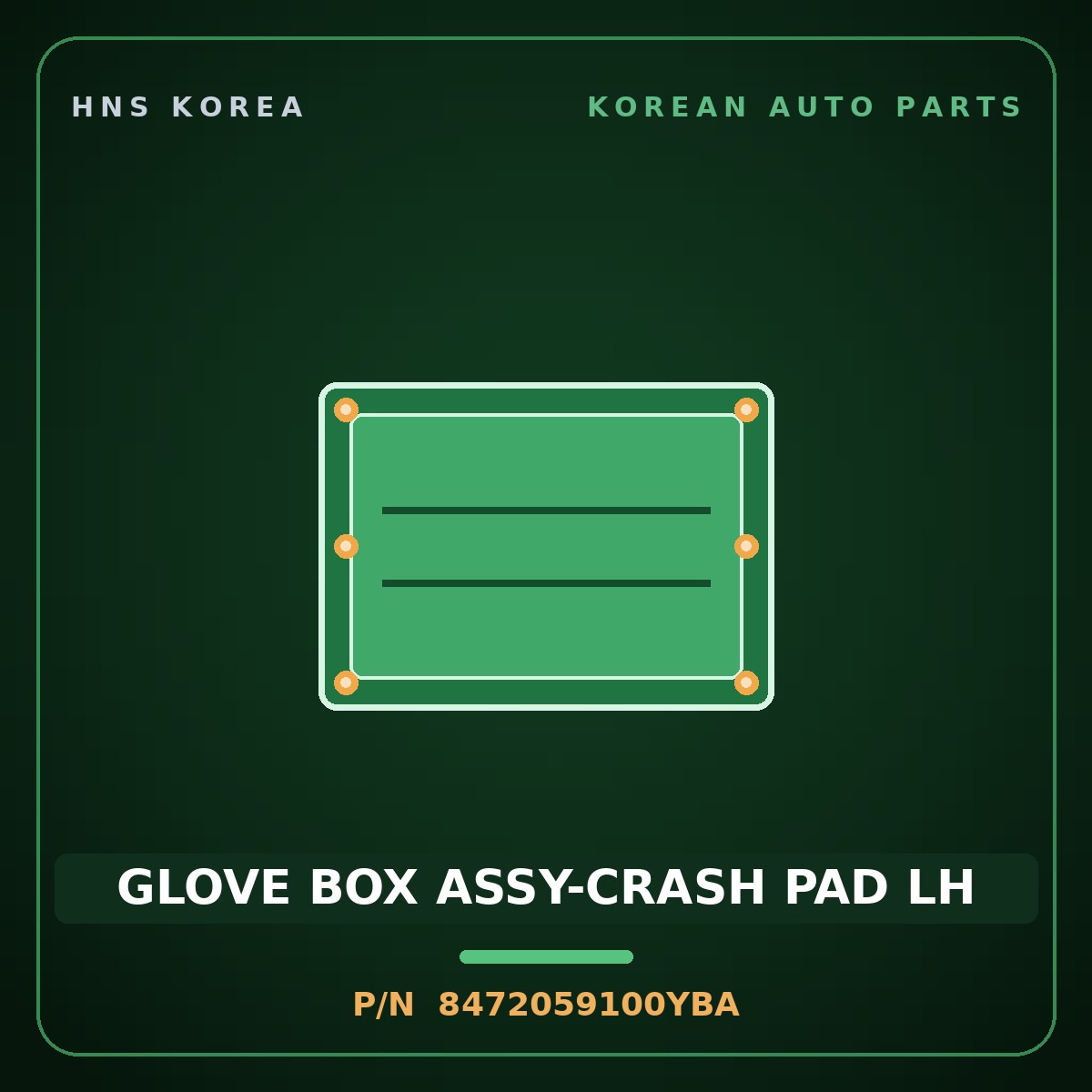 Genuine Mobis GLOVE BOX ASSY-CRASH PAD LH 8472059100YBA for Solati 2014 HNS Parts Korea