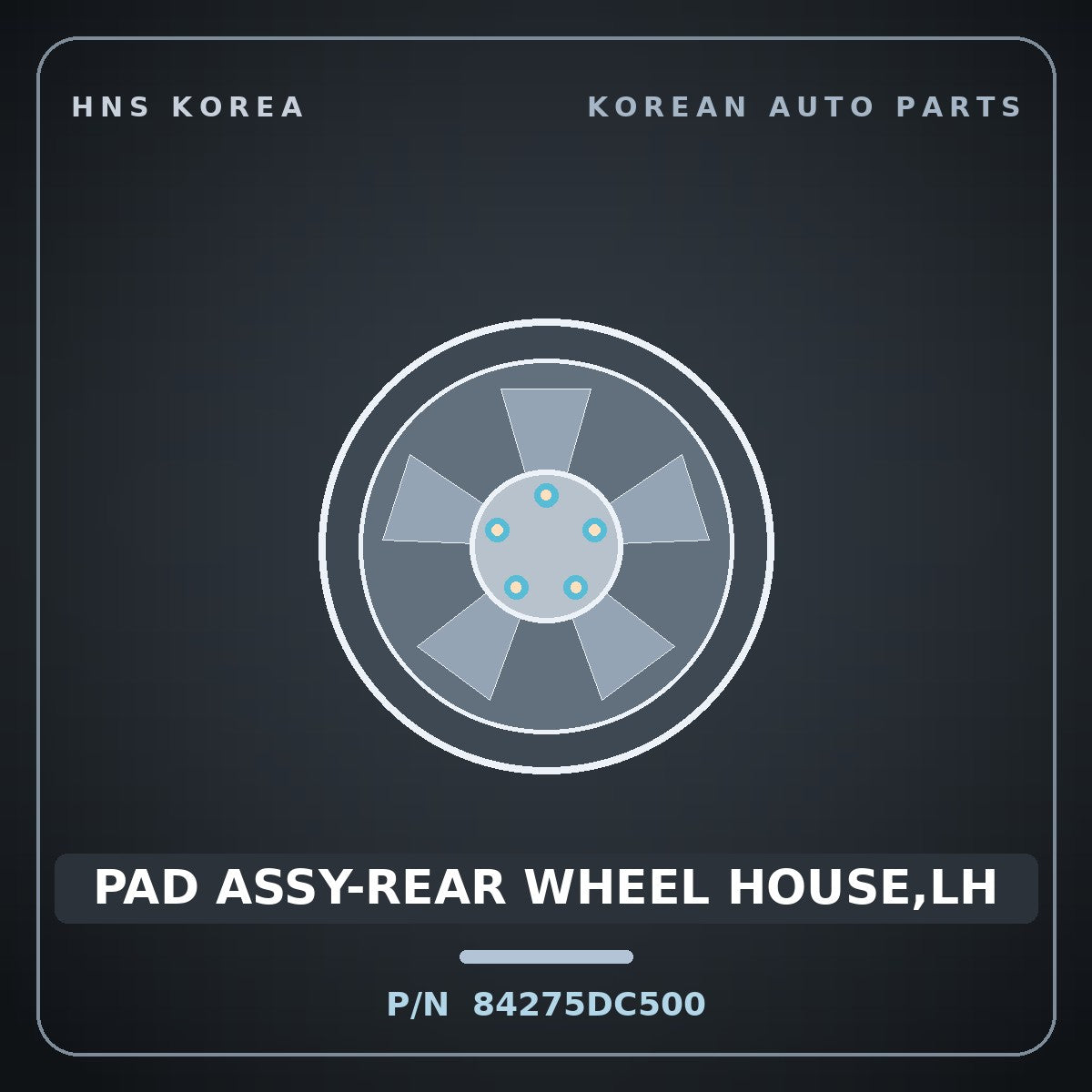 Genuine Mobis PAD ASSY-REAR WHEEL HOUSE,LH 84275DC500 for GV90 2026 HNS Parts Korea
