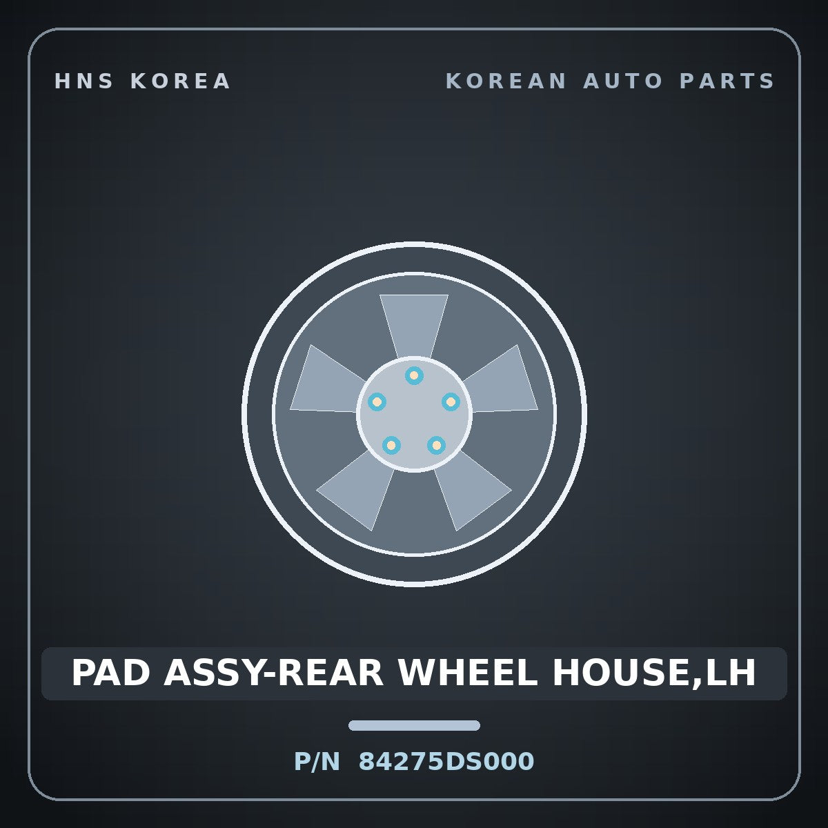 Genuine Mobis PAD ASSY-REAR WHEEL HOUSE,LH 84275DS000 for Genesis GV70 2022 HNS Parts Korea