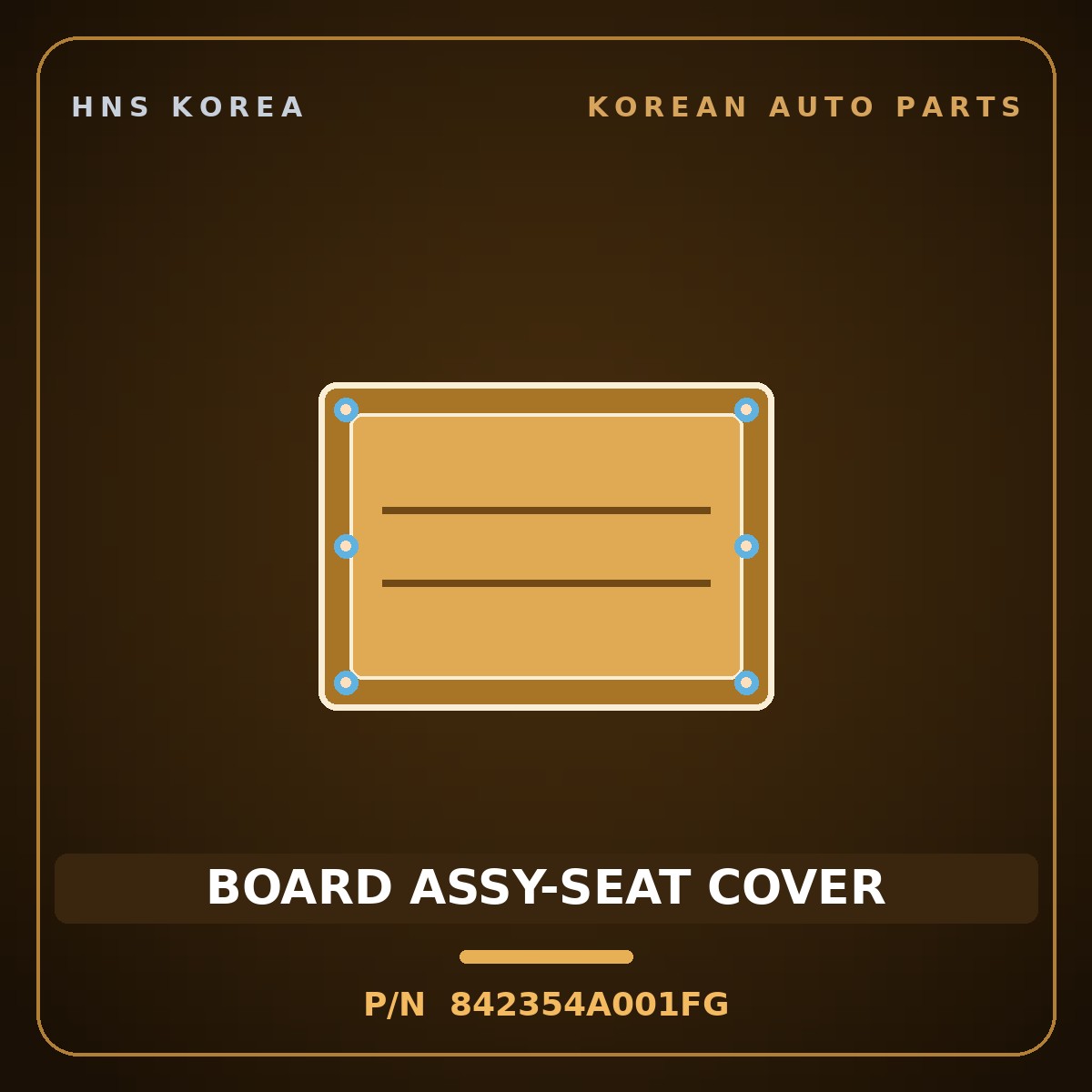 Genuine Mobis BOARD ASSY-SEAT COVER 842354A001FG for Grand Starex 2002 HNS Parts Korea