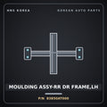 Genuine Mobis MOULDING ASSY-RR DR FRAME,LH 83850AT000 for Niro 2021 HNS Parts Korea