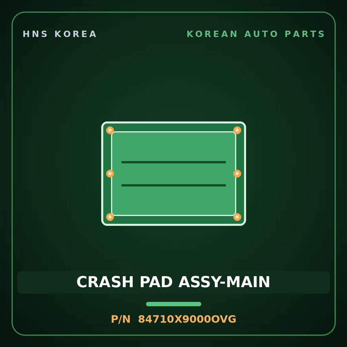 Genuine Mobis CRASH PAD ASSY-MAIN 84710X9000OVG for EV5 2025 HNS Parts Korea