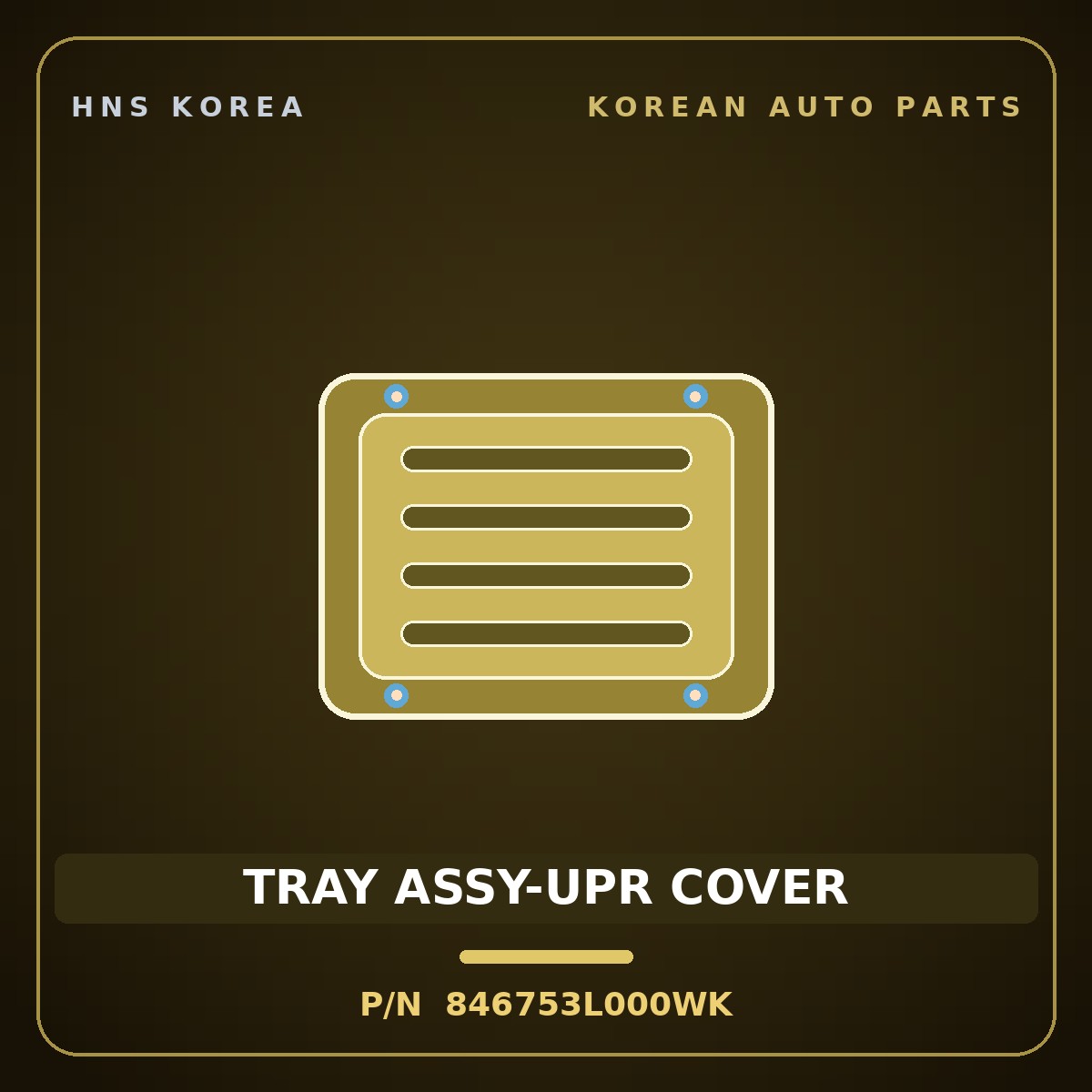 Genuine Mobis TRAY ASSY-UPR COVER 846753L000WK for Grandeur 2005 HNS Parts Korea