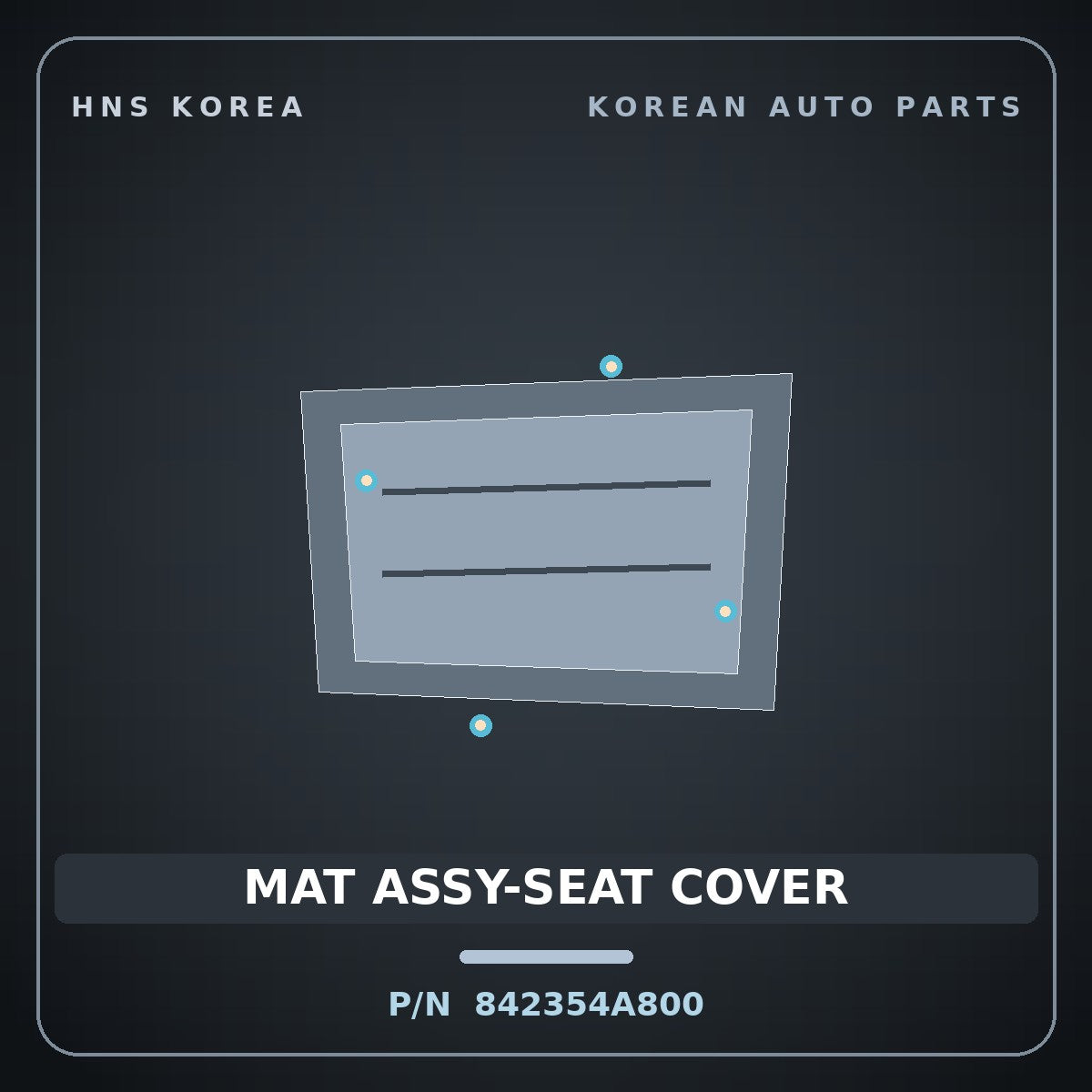 Genuine Mobis MAT ASSY-SEAT COVER 842354A800 for Grand Starex 1997 HNS Parts Korea