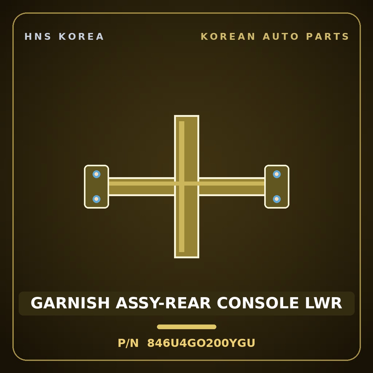 Genuine Mobis GARNISH ASSY-REAR CONSOLE LWR 846U4GO200YGU for IONIQ 2024 HNS Parts Korea