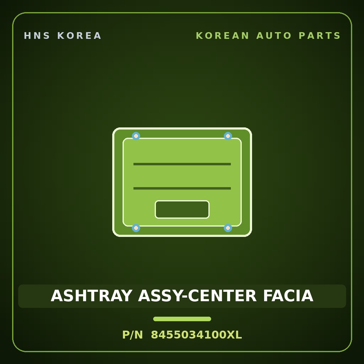 Genuine Mobis ASHTRAY ASSY-CENTER FACIA 8455034100XL for Sonata 1995 HNS Parts Korea